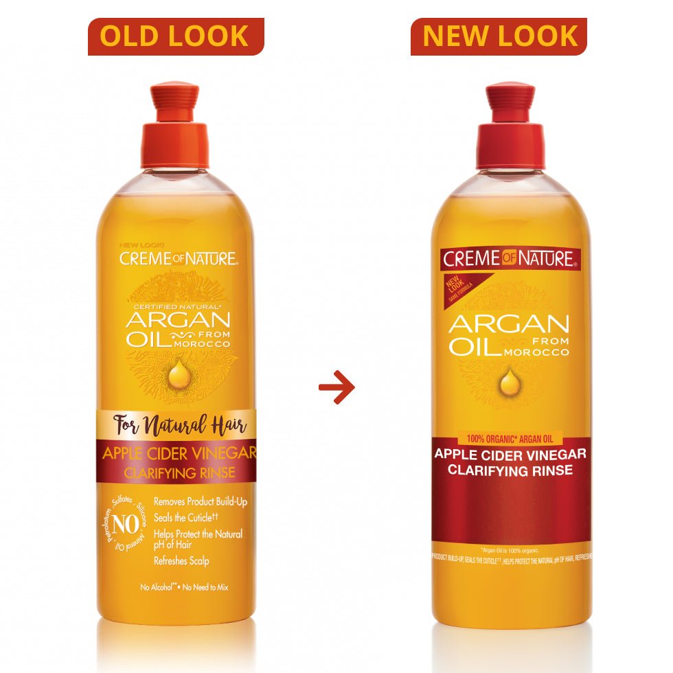 CREME OF NATURE ARGAN OIL APPLE CIDER VINEGAR CLARIFYIG RINSE 15.5oz