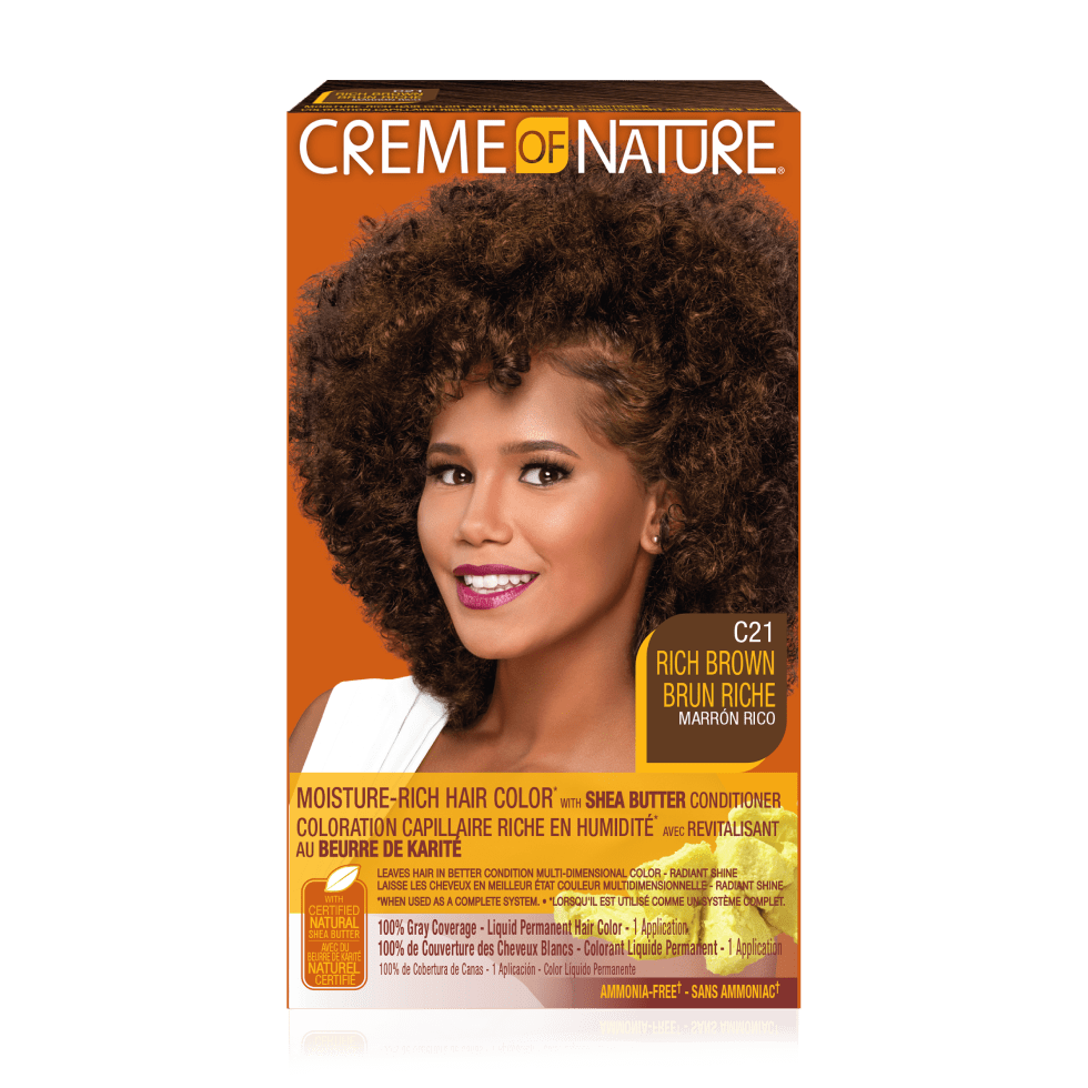 CREME OF NATURE MOISTURE-RICH HAIR COLOR - C21 RICH BROWN