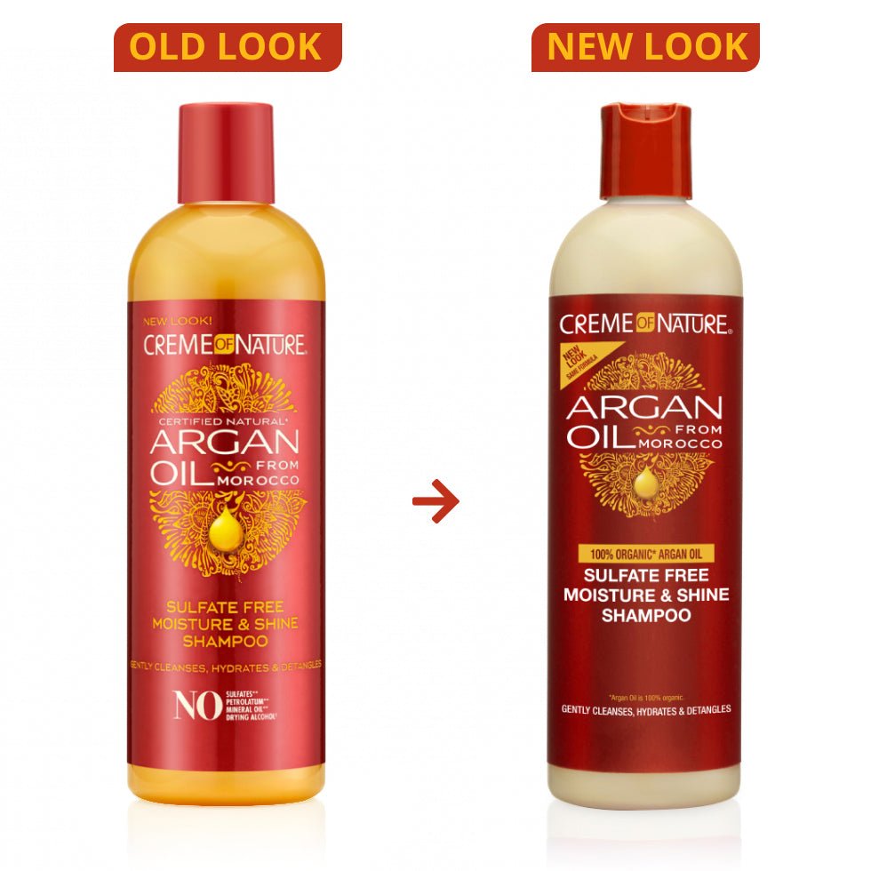 CREME OF NATURE MOISTURE & SHINE SHAMPOO W/ ARGAN OIL 12OZ