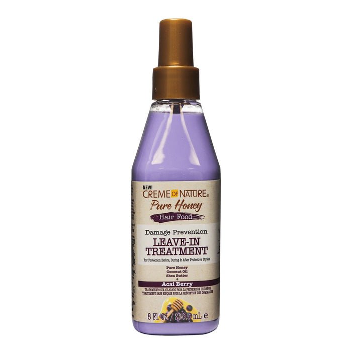 CREME OF NATURE Pure Honey Hair Food Acai Berry Leave In Treatment 8oz