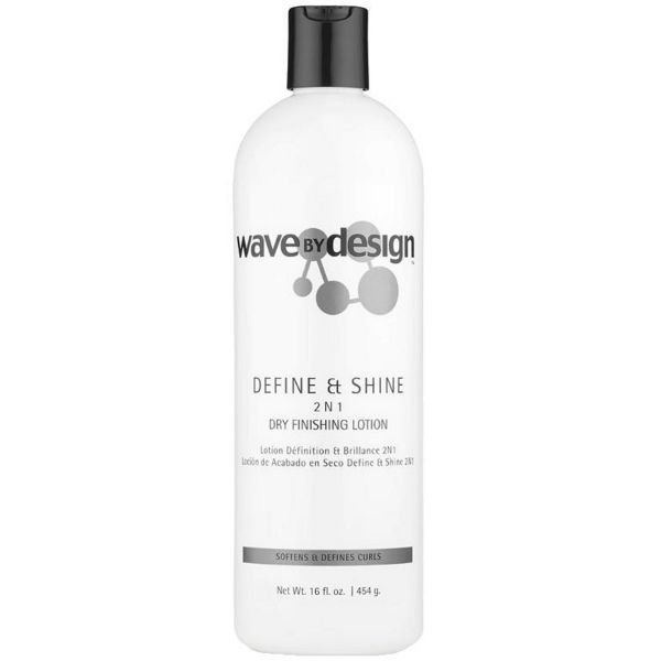 DESIGN ESSENTIALS WAVE BY DESIGN DEFINE & SHINE 2IN1 DRY FINISHING LOTION 16OZ