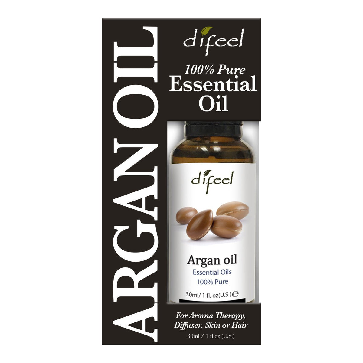 DIFEEL 100% Pure Essential Oil - Argan Oil, Boxed 1 oz