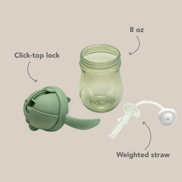 Non-Spill Weighted Straw Cup 8 oz | noüka | Soft Blush