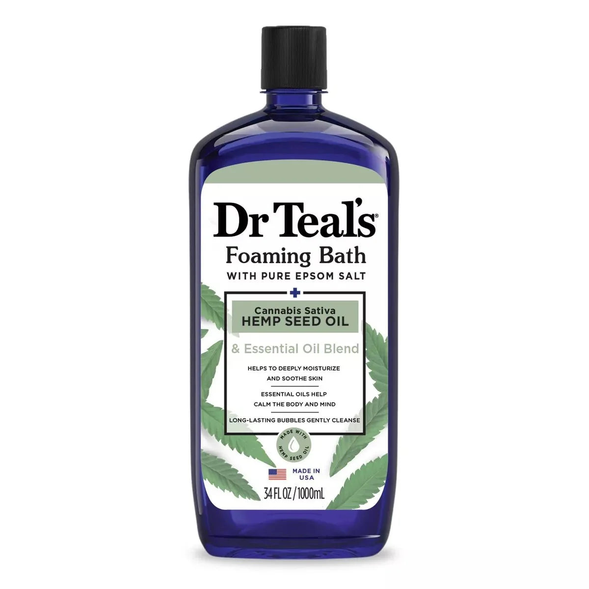 DR TEAL'S FOAMING BATH HEMP SEED OIL 34OZ