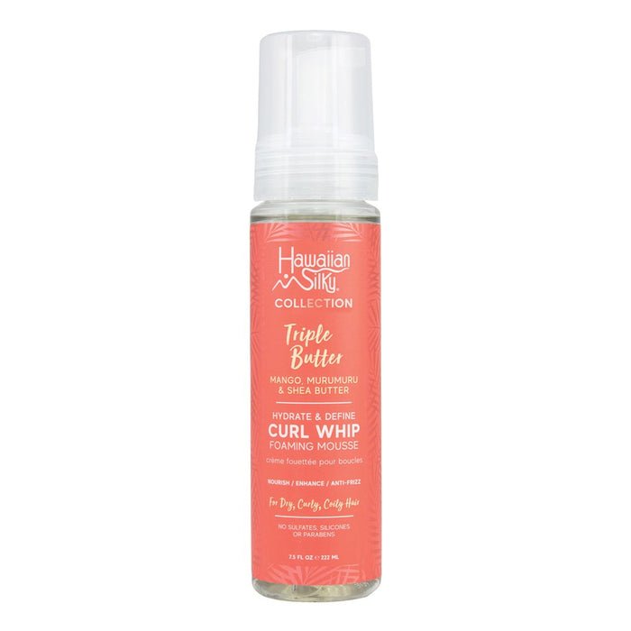 HAWAIIAN SILKY Triple Butter Hydrate & Define Curl Whip Foaming Mousse 7.5OZ