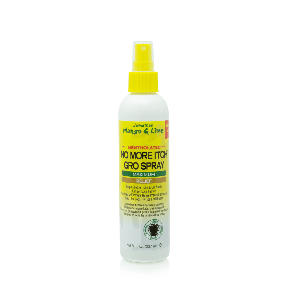 JAMACIAN MANGO & LIME MAXIMUM MENTHOLATED NO MORE ITCH GRO SPRAY 8OZ