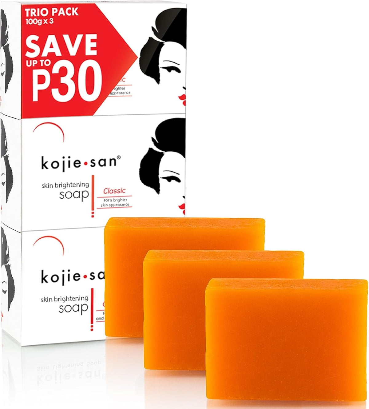 KOJIE SAN SKIN LIGHTENING KOJIC ACID SOAP 3PK (100g)