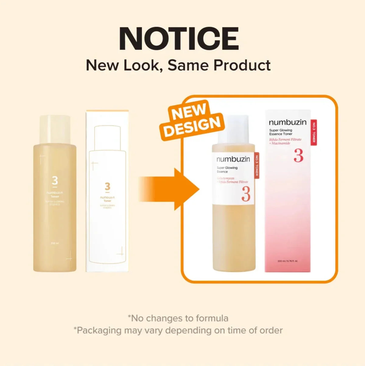Numbuzin No.3 Super Glowing Essence Toner 200ml