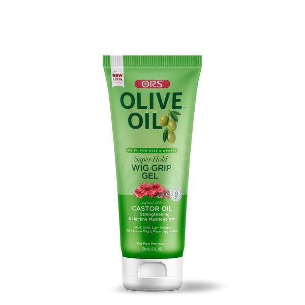 ORS Olive Oil FIX-IT Grip Gel Infused with Castor Oil For Strengthening & Hairline Maintenance Ultra Hold 5 oz