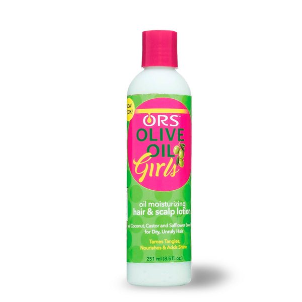 ORS Olive Oil Girls Oil Moisturizing Hair and Scalp Lotion with Coconut, Castor and Safflower Seed 8.5 oz
