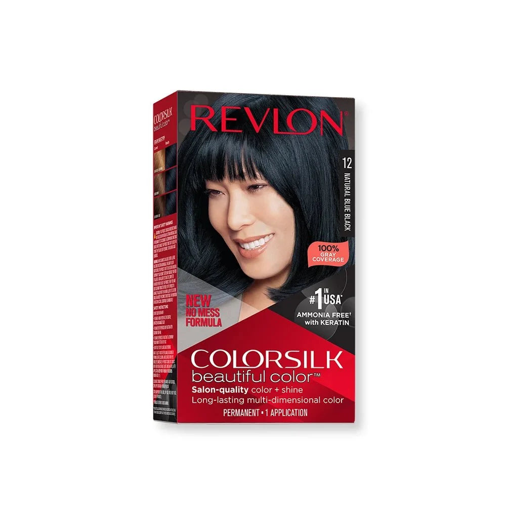 REVLON COLORSILK BEAUTIFUL COLOR - 12 NATURAL BLUE BLACK