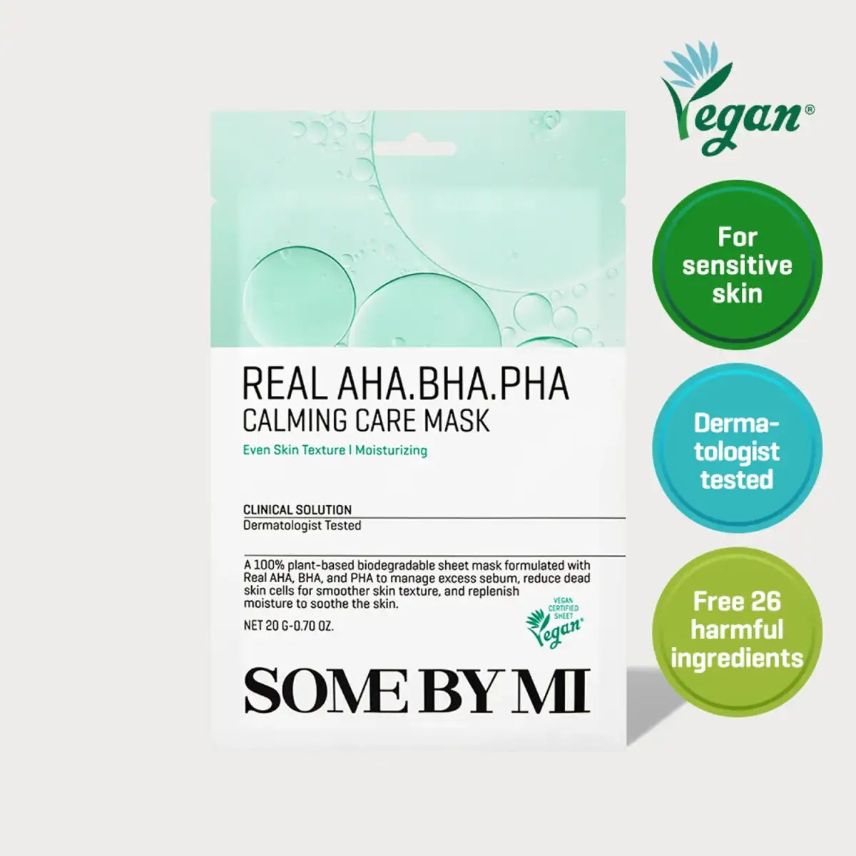 SOME BY MI Real AHA/BHA/PHA Calming Care Mask 20g