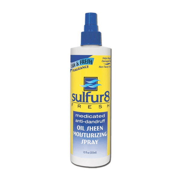 SULFUR 8 Fresh Medicated Anti-Dandruff Oil Sheen Moisturizing Spray 12OZ