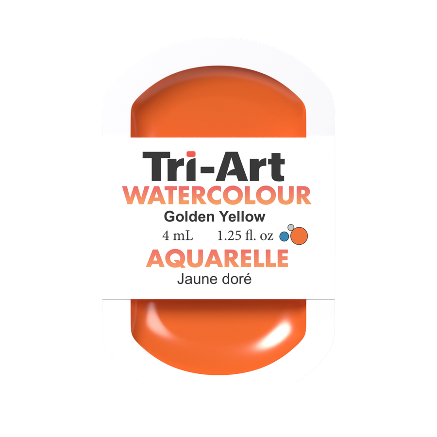 Tri-Art Water Colour Pans - Golden Yellow - 4 mL