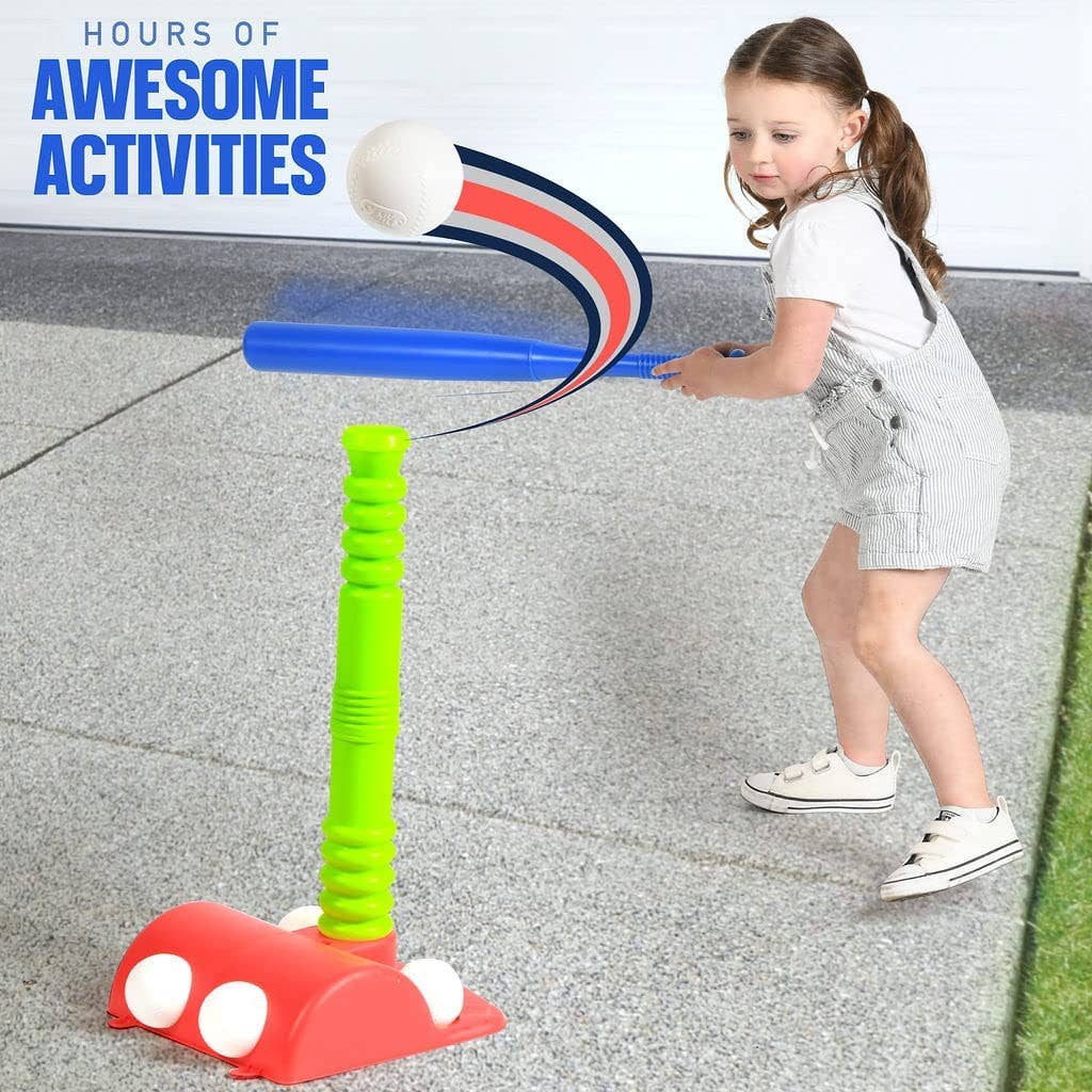 Play22 - T Ball Set with 20" Batting Tee and 8 Balls - Ages 3–5