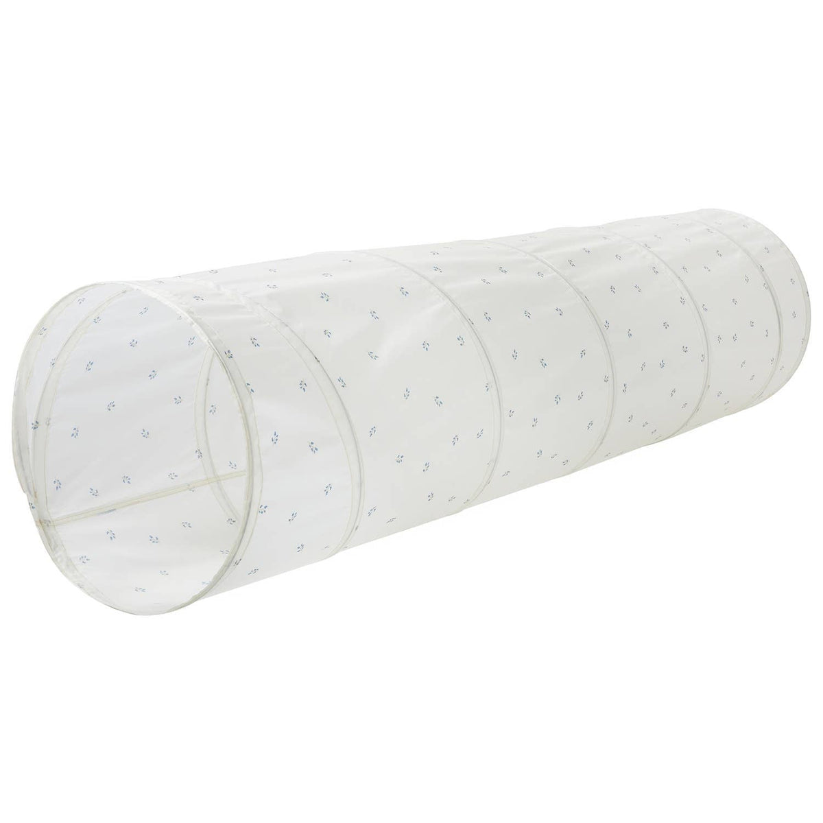 3 Sprouts - Play Tunnel with Eco-Friendly Recycled Fabric: Blueberry Ivory - Ages 3+