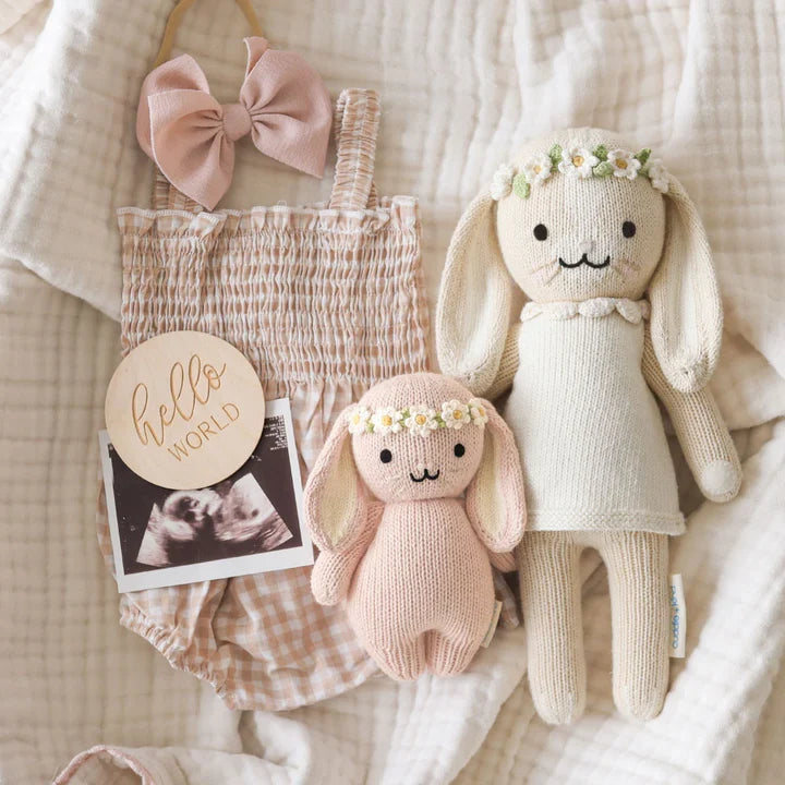 Baby bunny (rose with ivory floral) | Cuddle + Kind