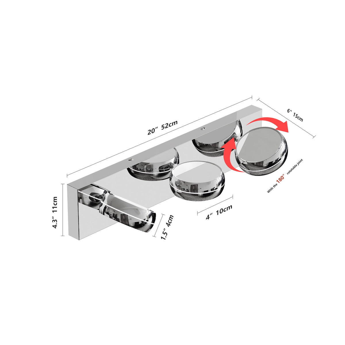 20-Inch 3-Light LED Vanity Light (United States Delivery Only)