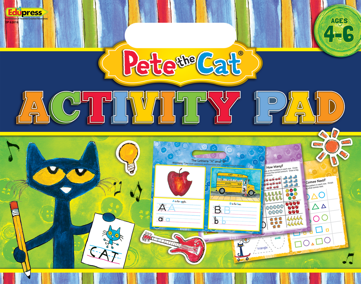 Teacher Created Resources - Pete the Cat® Large Activity Pad - Ages 4+
