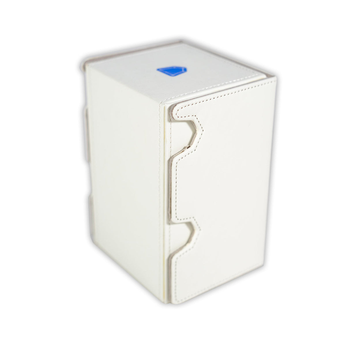 White - Mach 3 - Deck Box - Holds 100 Double Sleeved Cards - Magnetic Removable Lid