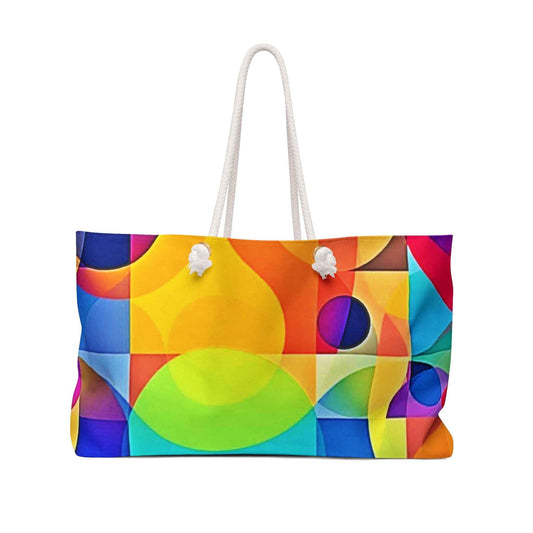 Abstract Colorful Geometric Pattern Weekender Bag