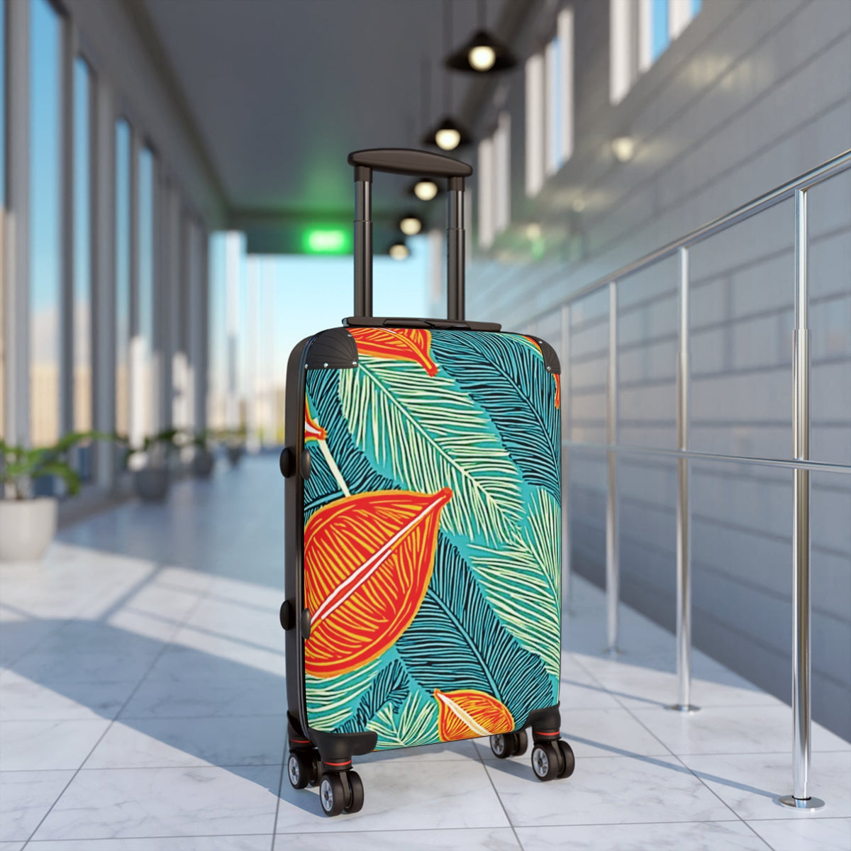 Tropical Leaves Carry-On Suitcase
