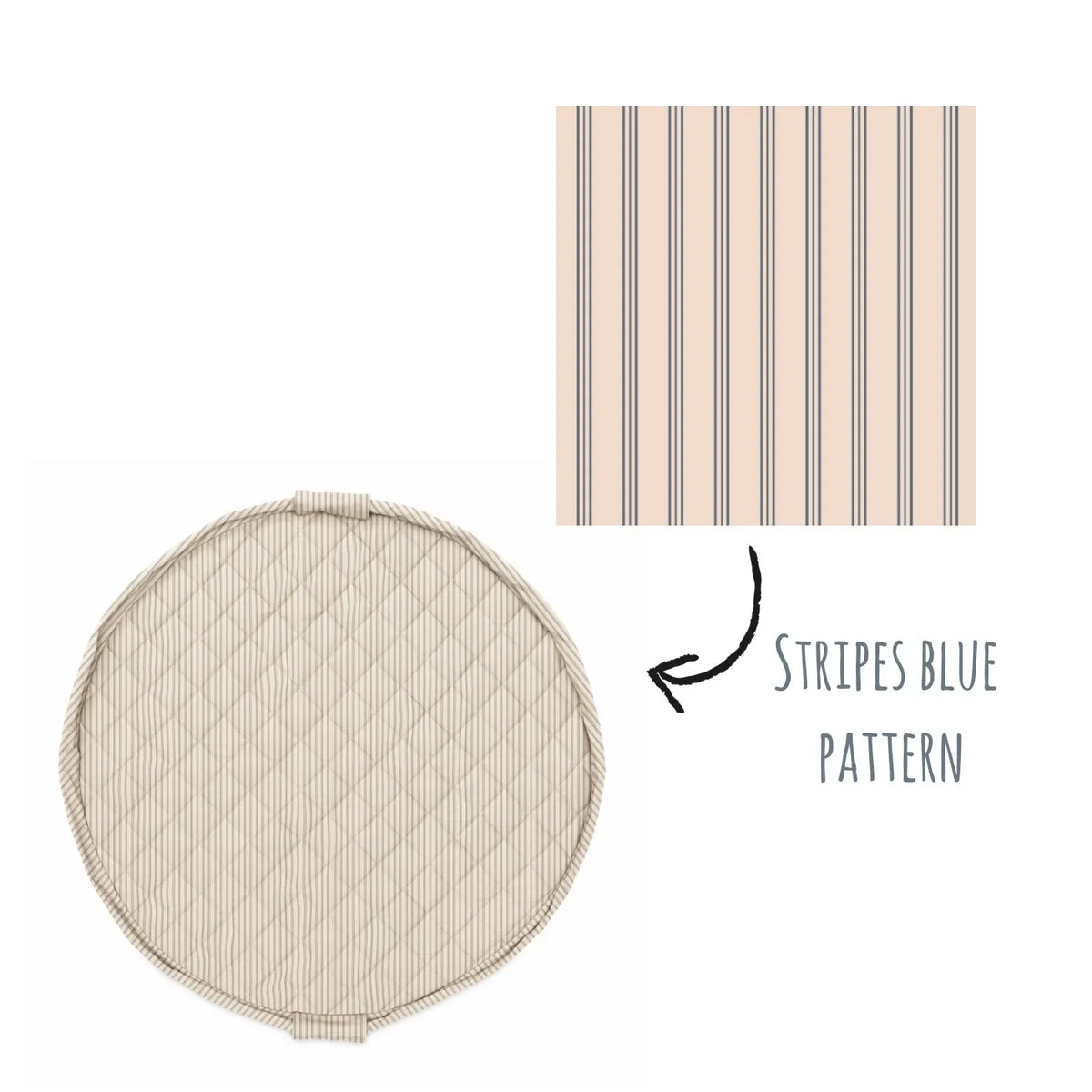 Organic Soft Babymat & Bag | Blue Stripes | play&go