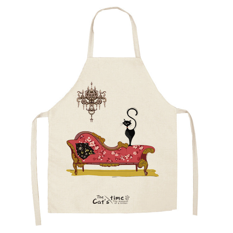 European and American cartoon cute cat apron