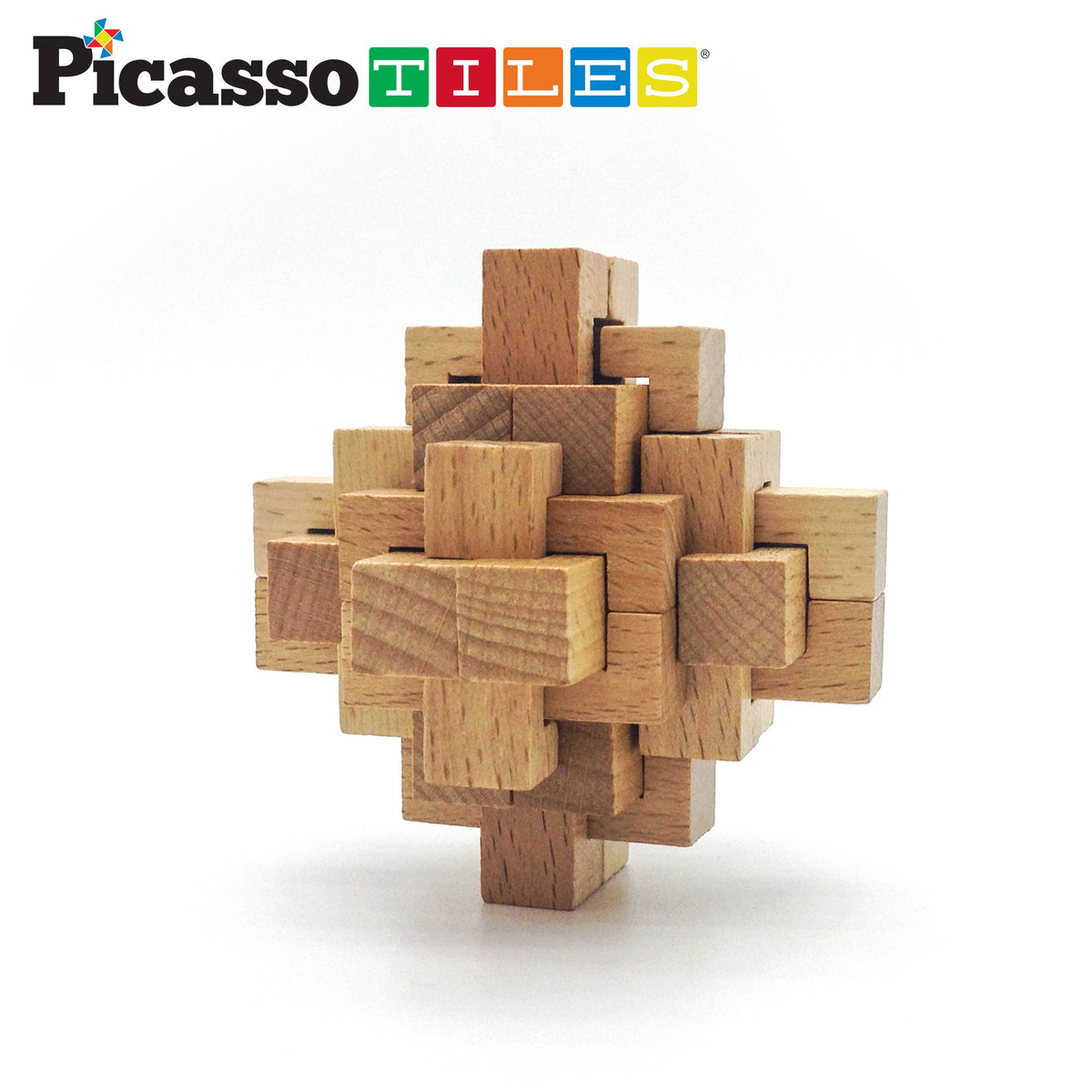 PicassoTiles - PicassoTiles 8PK Wooden Logic Puzzle - Ages 6+