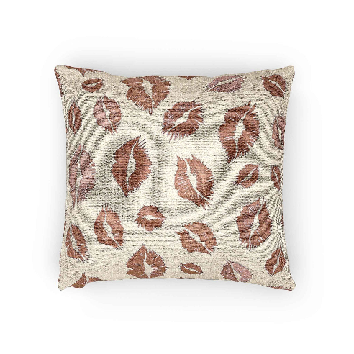 Kiss Pattern Woven Pillow | Decorative Throw Pillow for Home & Outdoor