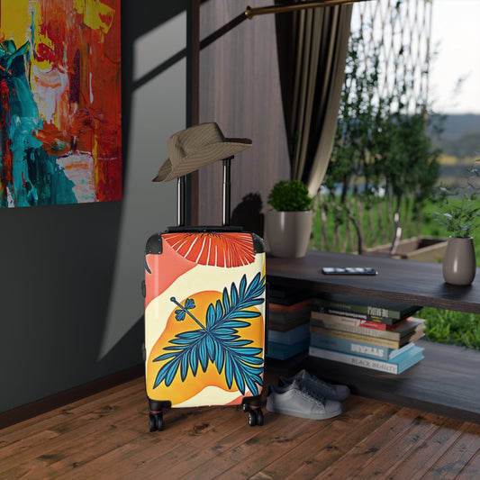 Tropical Palm Carry-On Suitcase – Colorful Beach Sunset Luggage
