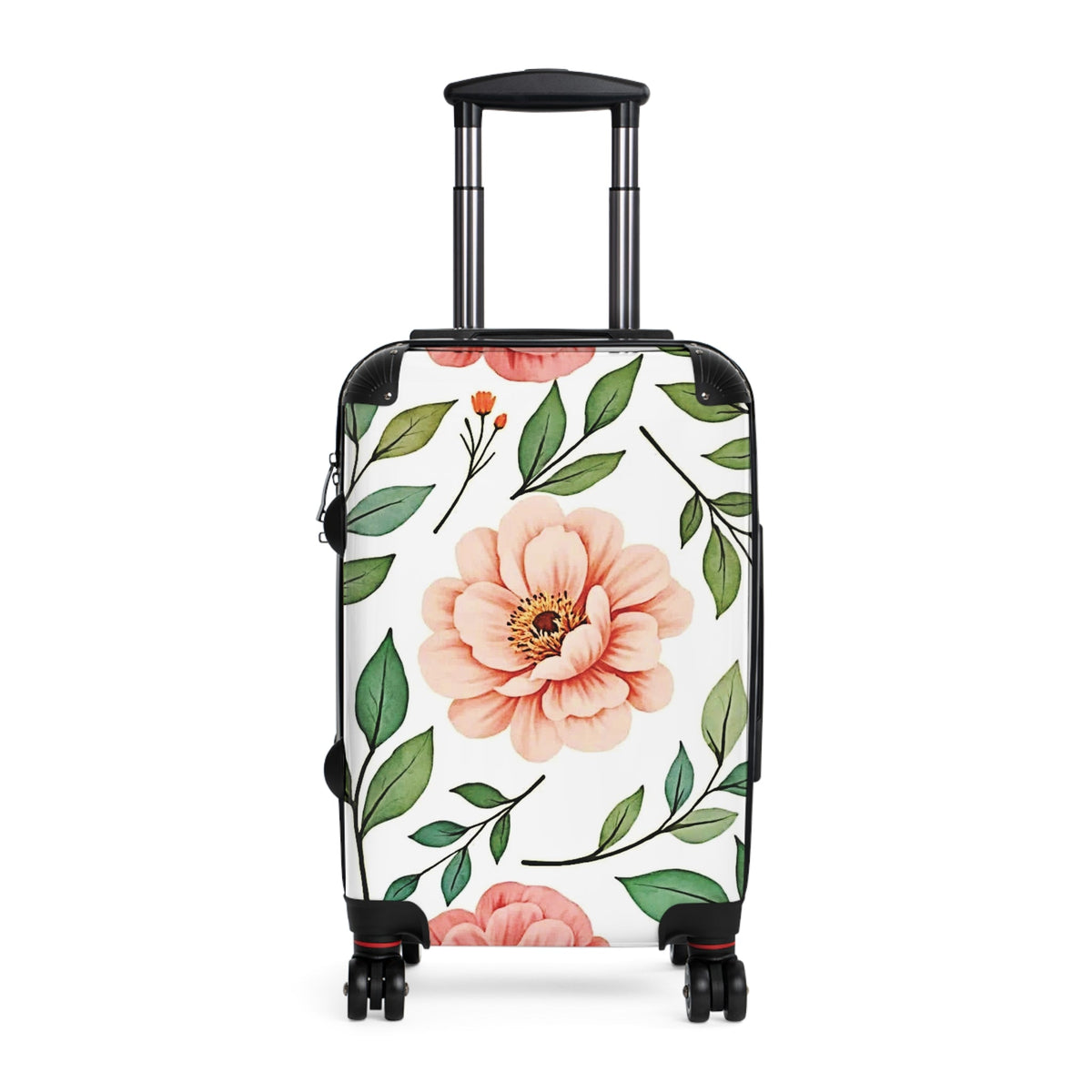 Floral Carry-On Suitcase — Pink Peony Travel Luggage