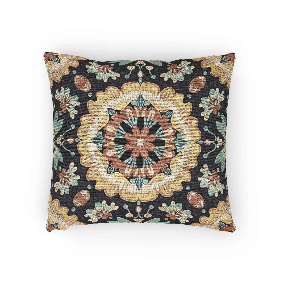 Boho Mandala Woven Pillow | Kilim Mosaic Pillow Cover