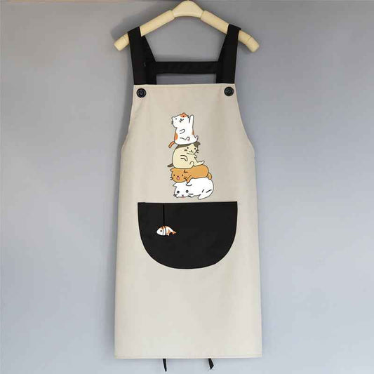 Cute Japanese Female Korean Version Home Adult Kitchen Water And Oil Working Man