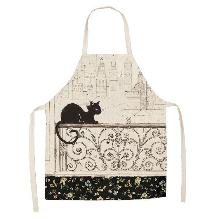 European and American cartoon cute cat apron