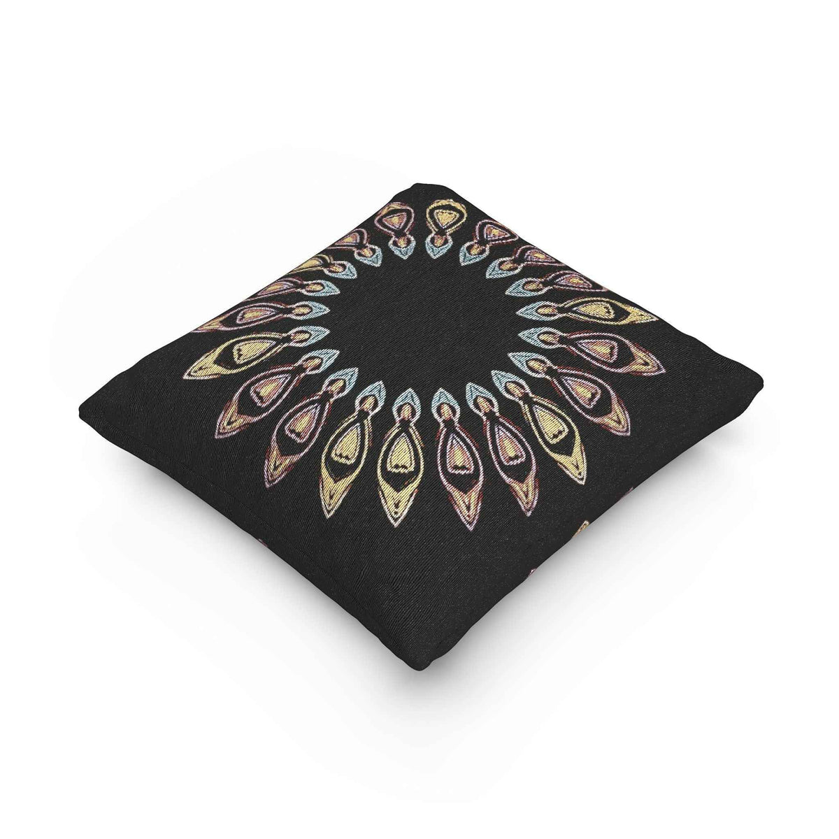 Geometric Pattern Woven Pillow | Decorative Throw Cushion