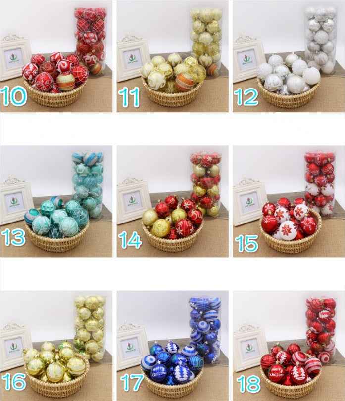 Christmas Tree Ball Ornaments 6cm, Bright Holiday Decorations