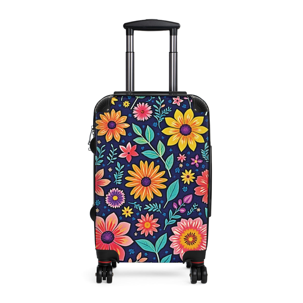 Floral Carry-On Suitcase — Bright Daisy Travel Luggage