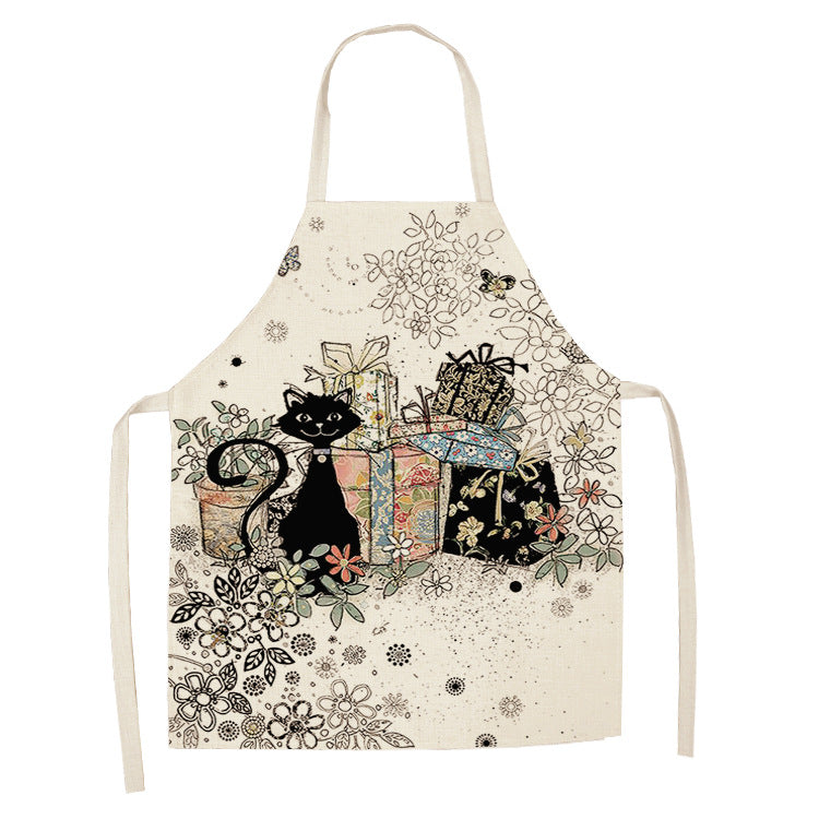 European and American cartoon cute cat apron