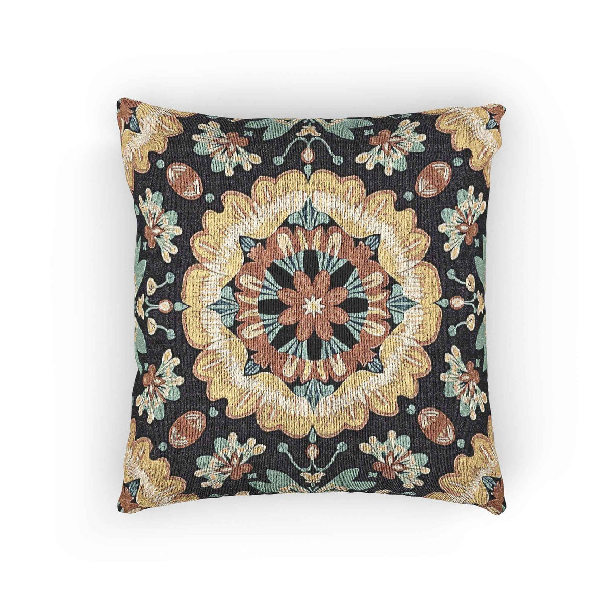 Boho Mandala Woven Pillow | Kilim Mosaic Pillow Cover