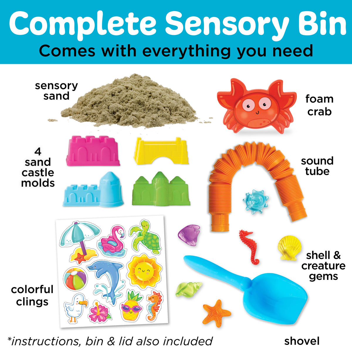 Faber-Castell / Creativity for Kids - Sensory Bin Beach Activity Bin - Ages 3+