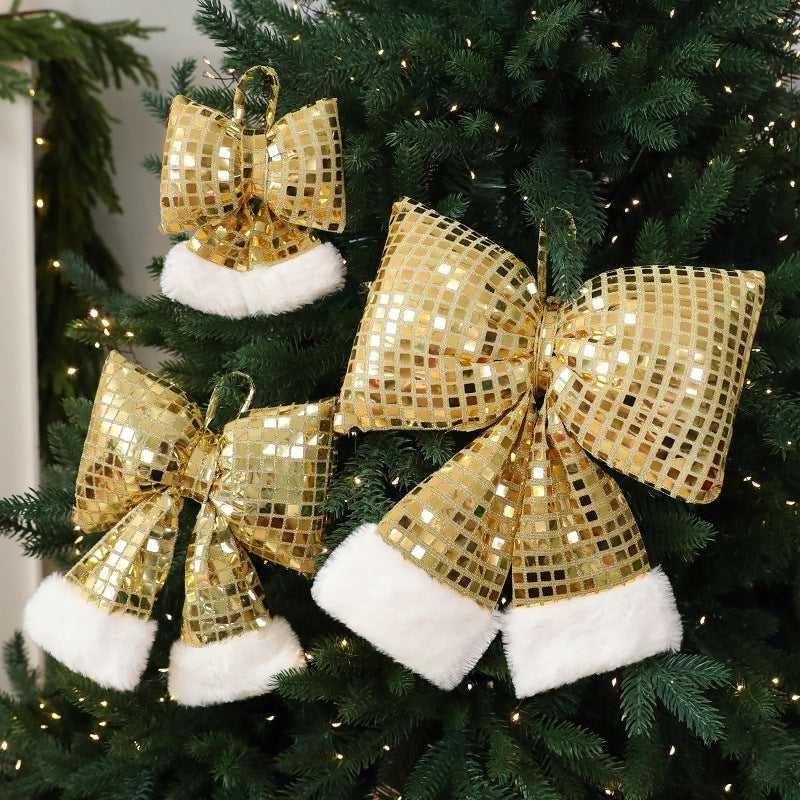 Mirror Bow Christmas Tree Decoration