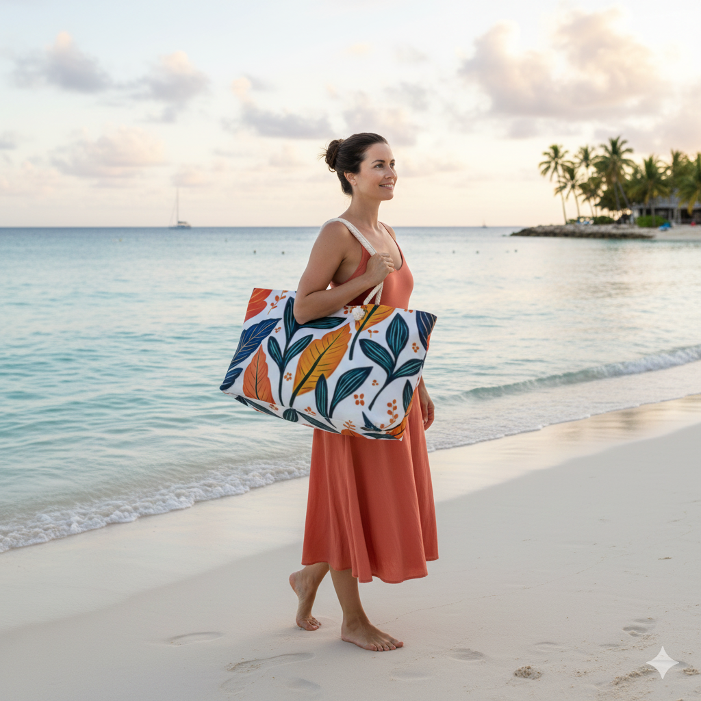 Autumn Leaves Floral Weekender Bag | Fall Leaves Large Tote Bag