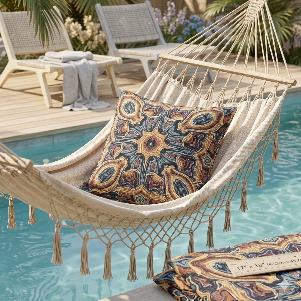Bohemian Woven Pillow – Mosaic Medallion Decorative Throw Pillow