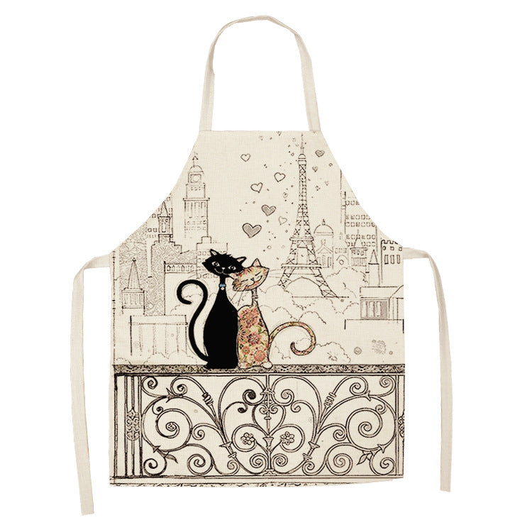 European and American cartoon cute cat apron
