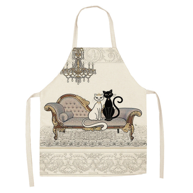 European and American cartoon cute cat apron