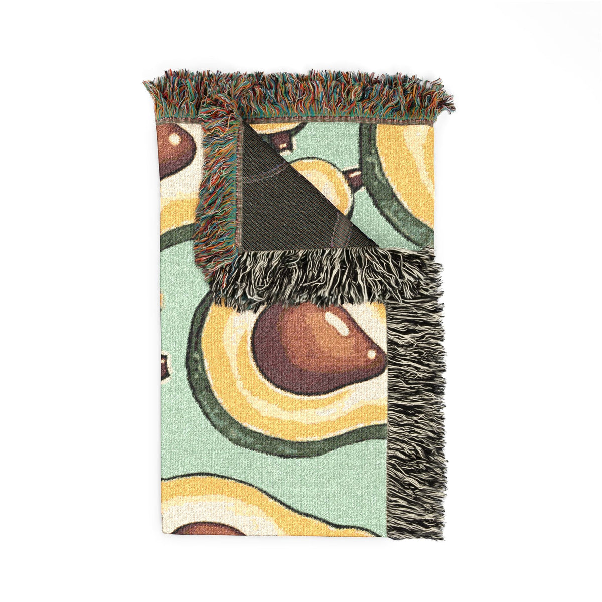 Avocado Pattern Woven Blanket – Cozy Decorative Throw for Kitchen, Living Room & Gifts