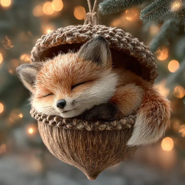 Chestnut Squirrel Hedgehog Christmas Ornament Pendant