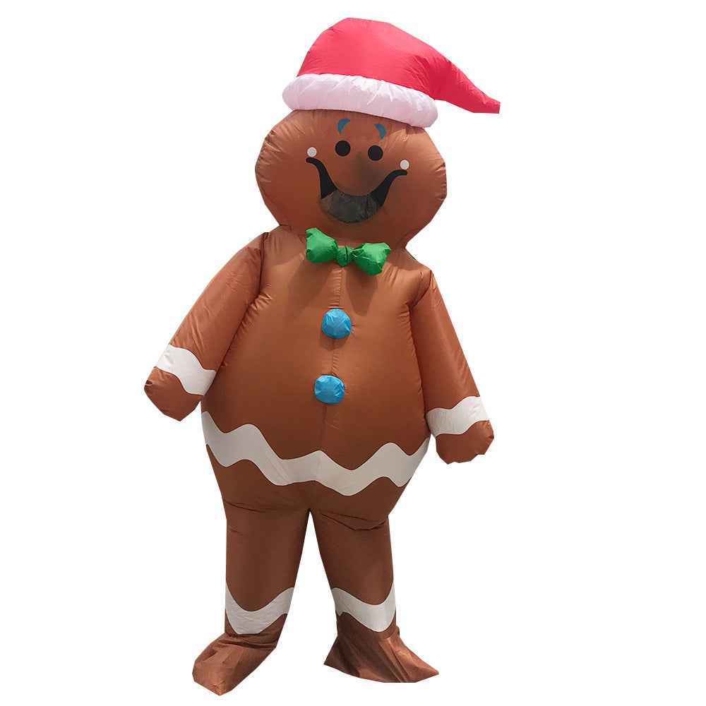 Gingerbread Man Costume for Adults, Christmas Cartoon Doll Outfit