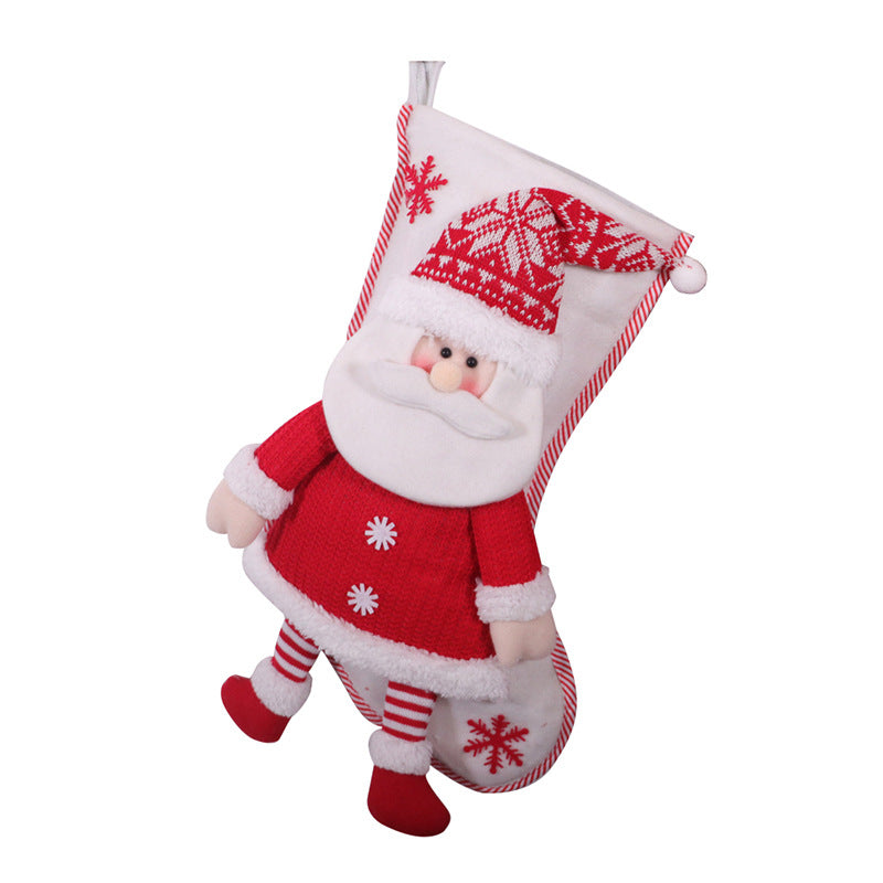Christmas Candy Stockings – Festive Red & White Holiday Socks, 4 Fun Designs